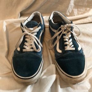 Blue vans low cut old school